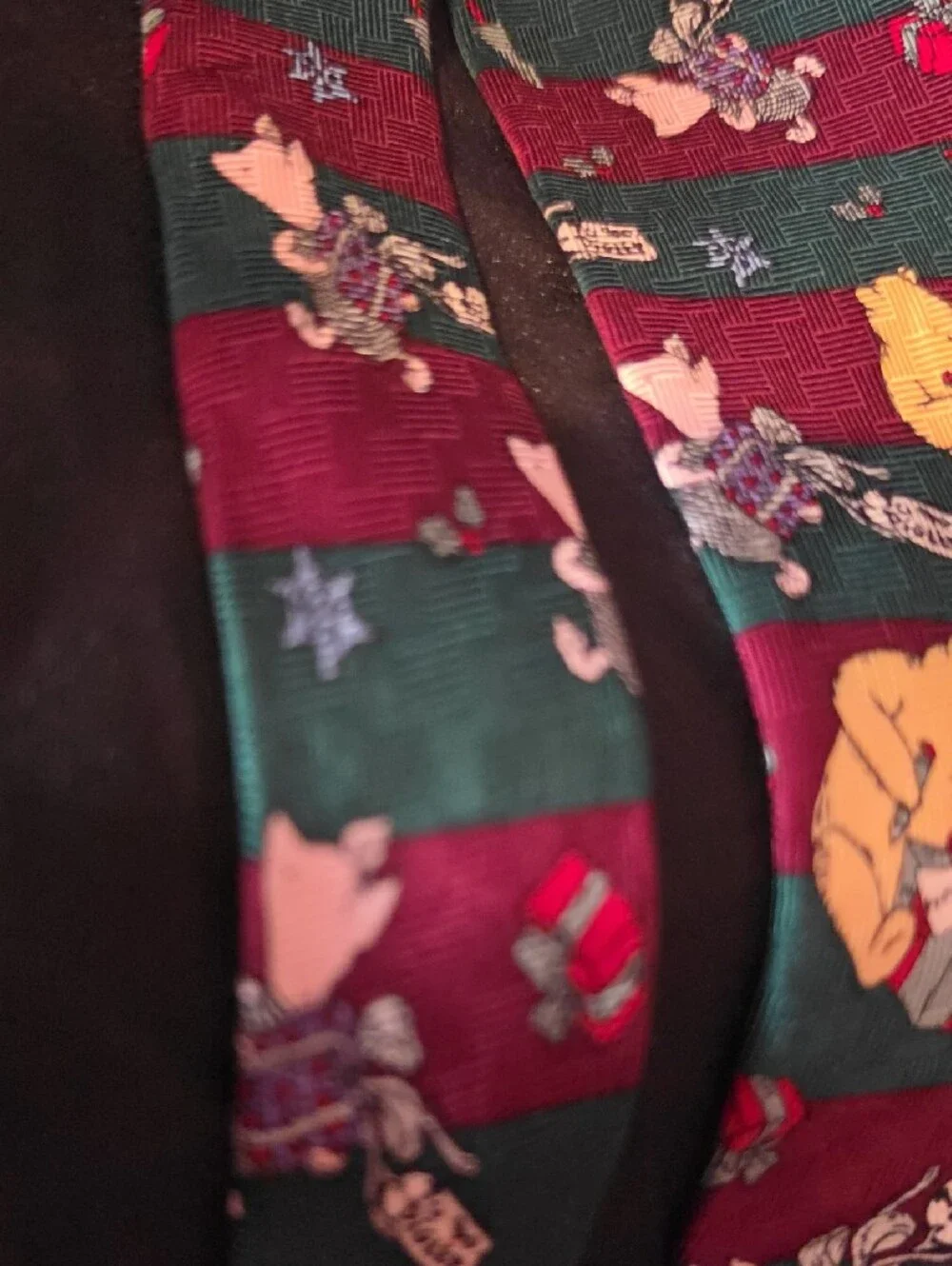 Holiday  Pattern Tie - Green, Red, Yellow